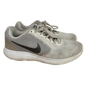 Women’s Nike Revolution 3 White Grey Running Shoes / WOMENS US 7 / 819303-100